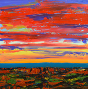 Red Landscape 36x36